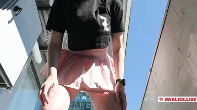 Milf busty classmate forgets panties in mini skirt teases raw pussy