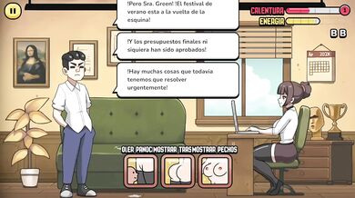 Profesora undressed game gamer jodered in anime HD
