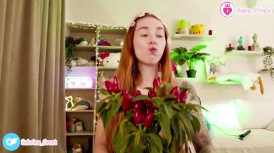 Ginger redhead teen stripped naked teased and teased in artful solo session