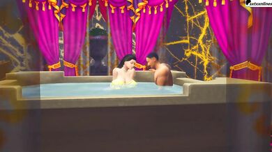 Gulianna’s hot tub wrecked by monstrous cock in Sims 4