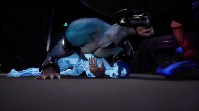 Cortana Gangbanged by Elites Anal Threesome Hentai orgasm