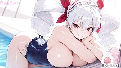 Yozakura Futaba big tits swimsuit blow job cum oozin rough hentai