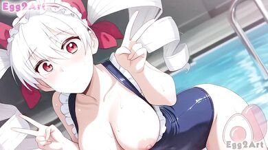 Yozakura Futaba big tits swimsuit blow job cum oozin rough hentai