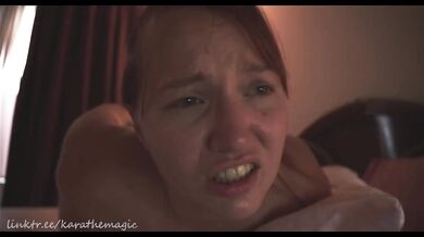 Redhead Bound Hands Teased to Screaming Orgasm