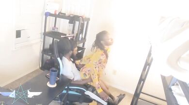 Laffy Taffy Petite Ebony Striptease Desk Blowjob Stockings Show