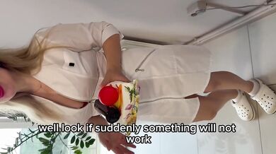 Lab assistant impaled by two huge cocks till she's ruined
