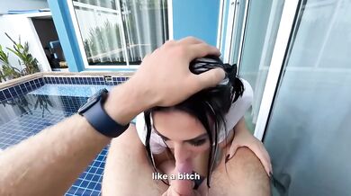 Wet SLUT begs for Anal SEX daddy to stretch her greedy hole