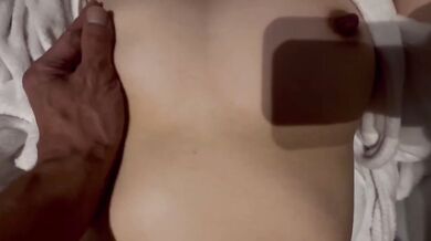Frustrated housewife gets serviced clit vibing till squirting climax