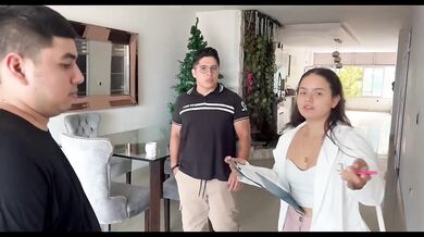 Real estate agent gets fucked raw and hard by latina milf in hd bondage