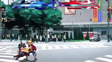 Goku vs Luffy brutal anime battle spills cum