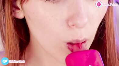Vaping redhead tease strips naked for you