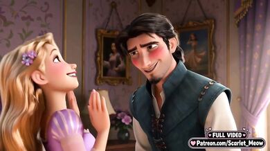 18 year old Rapunzel loses virginity in Tangled AI fuckfest