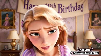 18 year old Rapunzel loses virginity in Tangled AI fuckfest