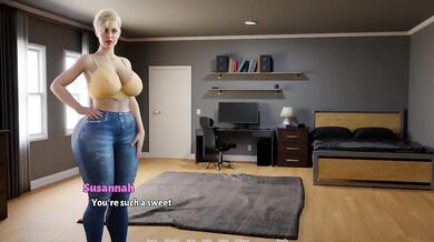 Blonde MILF Deepthroats Big Cock While Playing Porn Games