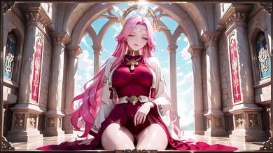 Blonde Angel’s Divine Kneeling Dream in Cloud Temple