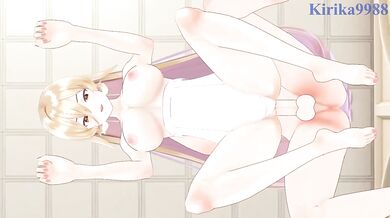 Nui Socere's soaked swimsuit creampie at the spa 3D hentai