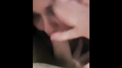 BBW wife deepthroats husband till eyes water gagging sloppy slurping cumshots