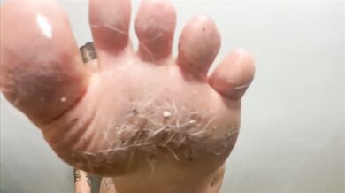 Destroyed my tight pussy with my own filthy feet