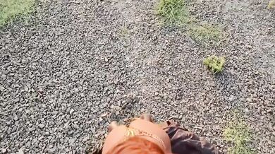 Risky public park blowjob destroyed masked latina panties gushed