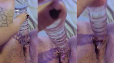 Shiny Glass Toy Destroys Girl’s Tight Cunt Solo Hardcore