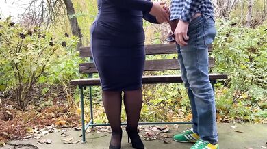 My Step Mom’s Big Ass Gets My Cum Right In The Park
