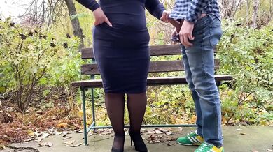 My Step Mom’s Big Ass Gets My Cum Right In The Park