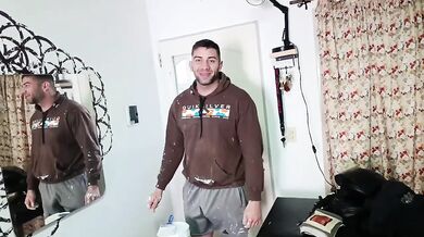 Paying the painter with a deepthroat blowjob POV