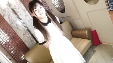 Black-haired Japanese beauty destroyed in slutty POV masturbation