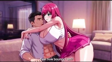 Stepstepsister seduces big boobs stepbrother alone