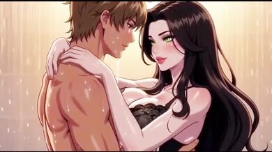 Stepmom and stepson shower sex ruined by big tits creampie