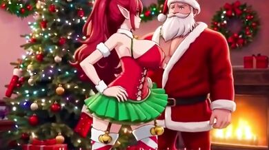Santa unleashed on milf’s big ass creampie christmas gift