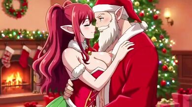 Santa unleashed on milf’s big ass creampie christmas gift