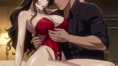 Husband shares his wife’s big tits and ass to pay off debts hentai