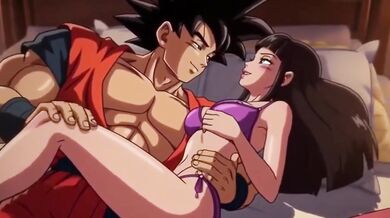 Goku rips deep inside his wife’s fertile womb raw creampie