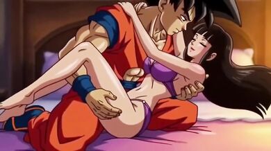 Goku rips deep inside his wife’s fertile womb raw creampie