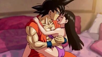 Goku rips deep inside his wife’s fertile womb raw creampie