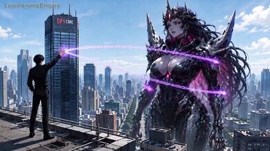 Giant alien hentai queen destroyed by her own massive dildo while creampie fills her tight pussy