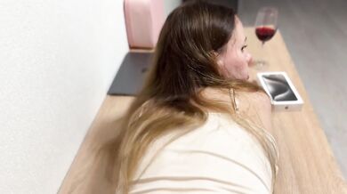 Step mom trades iPhone for doggy cumshot fair deal