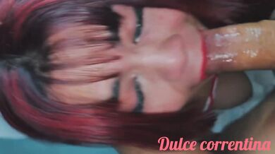 Argentinian nurse deepthroats her patient's massive dick raw