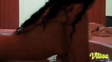 Jacuzzi in the red room rough raw latina gets plowed deep