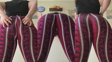 Latina thick ass twerking in flare pants solo tease