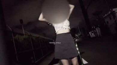 Rough dildo ridden in public until squirting climax the camera loves it