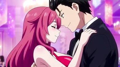 Shy virgin loses innocence in sensual group embrace with hentai stepmom