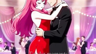 Shy virgin loses innocence in sensual group embrace with hentai stepmom