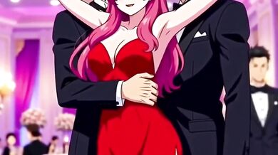 Shy virgin loses innocence in sensual group embrace with hentai stepmom
