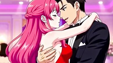 Shy virgin loses innocence in sensual group embrace with hentai stepmom