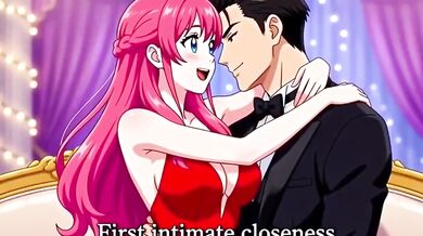 Shy virgin loses innocence in sensual group embrace with hentai stepmom