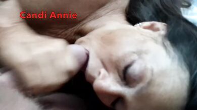 GILF Candi Annie drains cock for morning milk POV cumshot swallow