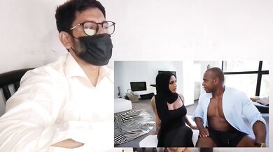 Yasmina Khan destroyed by 5 giant cocks her hijab soaked in rough hardcore gangbang reaction