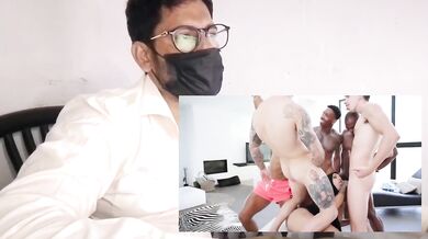 Yasmina Khan destroyed by 5 giant cocks her hijab soaked in rough hardcore gangbang reaction